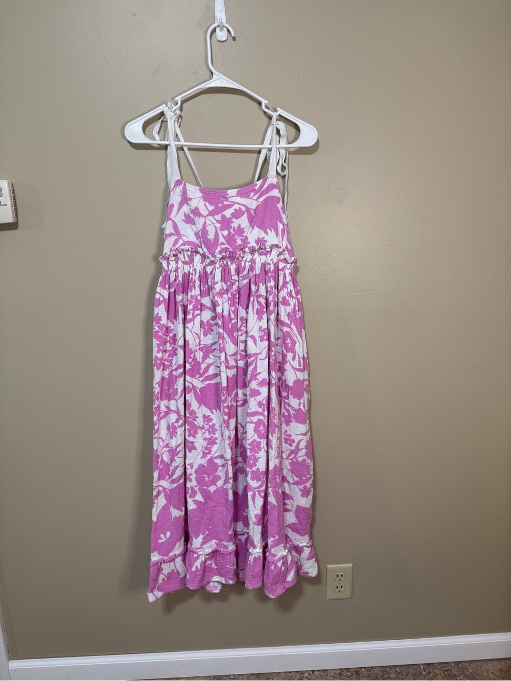 Peter Som Pink and White Floral Sundress